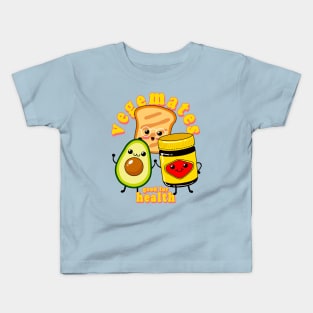 Vegemite and Friends - Vegemates - Cute Vegetarian Spread - Avocado - Toast - Australia Kids T-Shirt